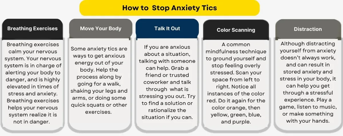 how to calm anxiety tics
