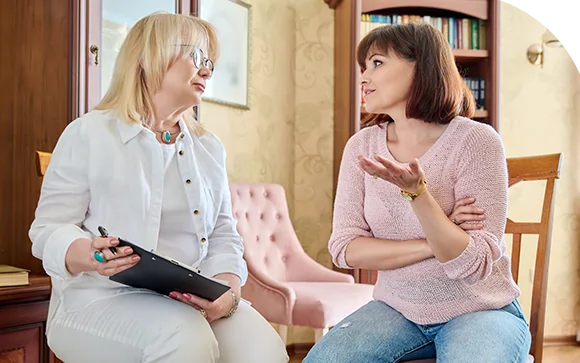 therapist providing online counseling