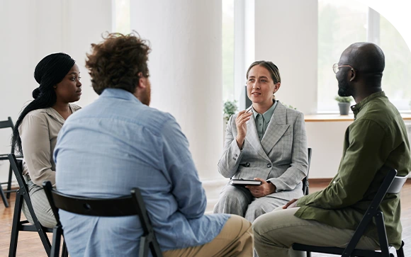 therapist providing online counseling
