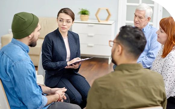 therapist providing online counseling