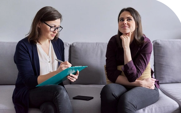 therapist providing online counseling