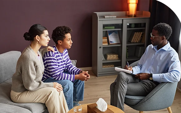 therapist providing online counseling
